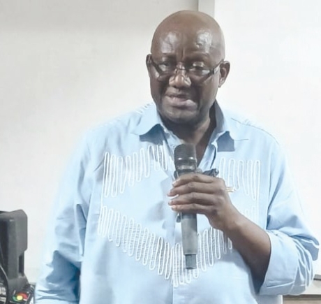 Paul Afoko (insert), former National Chairman, NPP, addressing a section of constituency executives and delegates in Tamale