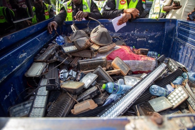 Police remove fake sirens, strobe lights from 188 vehicles in Kumasi