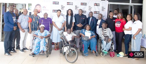 Officials of CBG, Korklu’s Foundation and the BoG with some beneficiaries of the programme