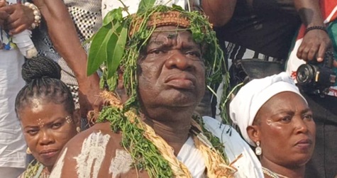Nana Kwodwo Conduah VI, Omanhen of Elmina before the Bakatue rites last Tuesday Nana Kwodwo Conduah VI, Omanhen of Elmina before the Bakatue rites last Tuesday