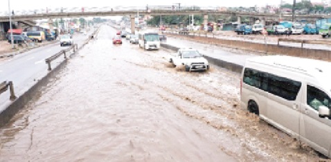  Recent floods in some  part of  Accra