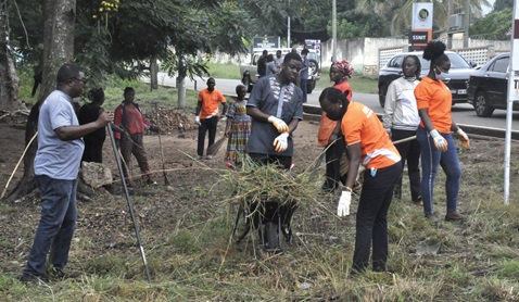 The exercise in progress at the Ho Old Traffic Light The exercise in progress at the Ho Old Traffic Light