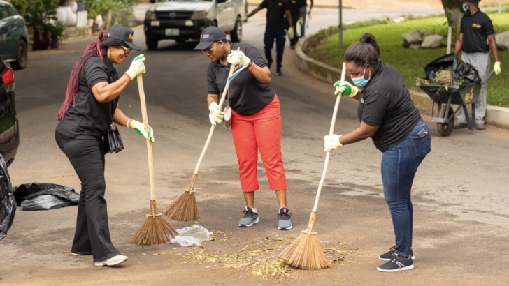 MIIF leads community clean-up exercise in La Dade-Kotopon Municipality