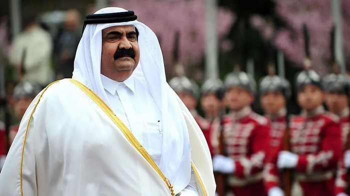 Sheikh Hamad during a two-day visit to Bulgaria as part of a European tour in 2009