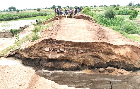 The collapse of the bridge has cut off the community negatively impacting socio-economic activities