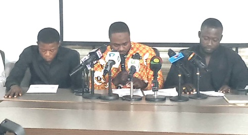 Abdul Wahab Mohammed, NASPA President, addressing the news conference