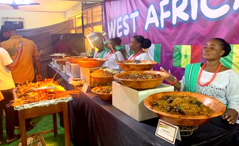 Some of the African foods exhibited by students at the Taste of Africa event
