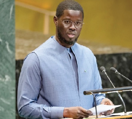 Bassirou Diomaye Faye, President of Senegal, addressing the 80th session of the UN General Assembly