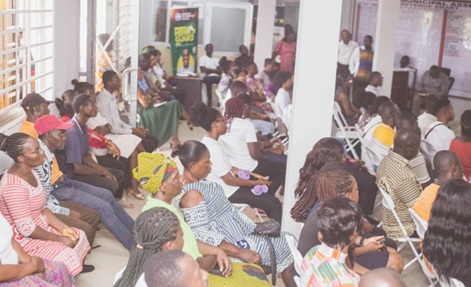 Some residents waiting for their turn to be screened