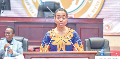 Dr Zanetor Agyeman-Rawlings addressing the  forum
