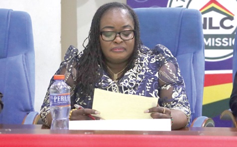 Dr Bernice Welbeck, Executive Secretary of the National  Labour Commission at the public symposium