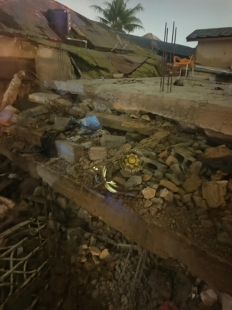 One dead, four rescued as two-storey building collapses at Adenta Newsite during heavy downpour
