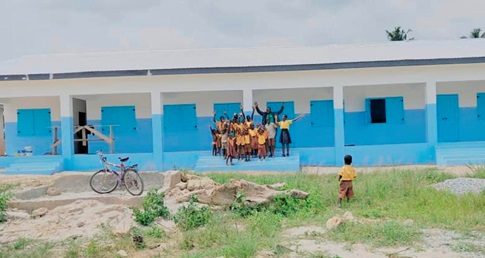 The classroom block at Akroma The classroom block at Akroma