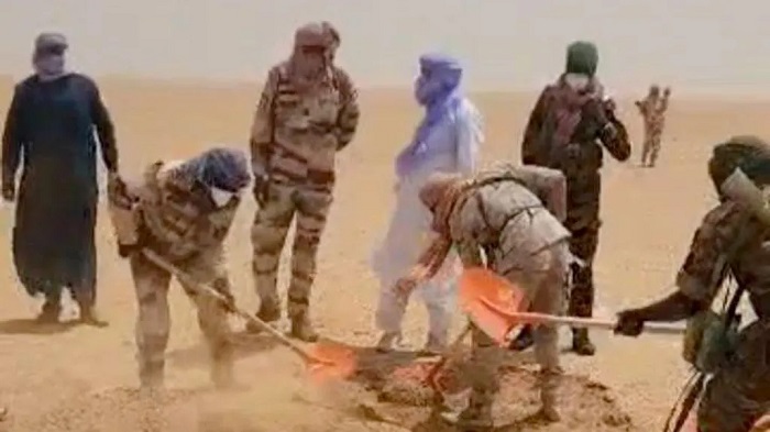 The victims were buried in mass graves by the rescue team dispatched to the area
