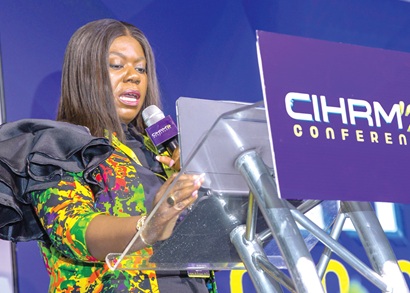 Esi Wilson, Chief Human Resource Officer, MTN, delivering her address at the conference