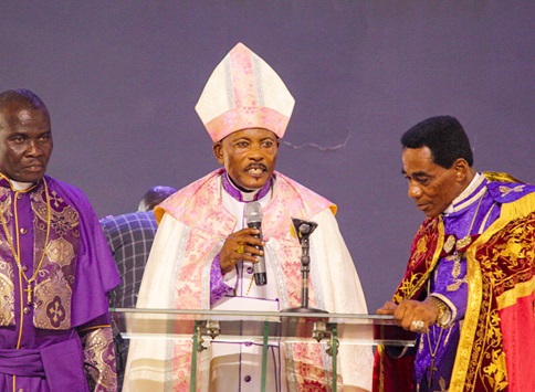 Bobby Harley-Neequaye, Chief Bishop of the FEMW, addressing participants in the event  Picture: CALEB VANDERPUYE 