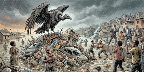 The vulture thrives when there is death