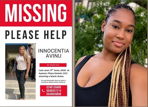 Missing University of Cape Coast student Innocentia Atsufui Avinu found dead on the beach
