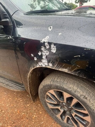 Photos of Adwoa Safo on a bed with blood in the face have been shared on social media.