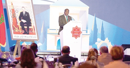 Alban Sumana Kingsford Bagbin, Speaker  of Parliament, speaking at the 4th Marrakesh Parliamentary Dialogue in Morocco 