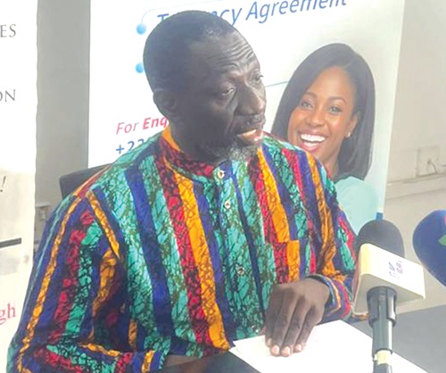 Frederick Opoku — Acting Rent Control Commissioner, speaking at the press conference