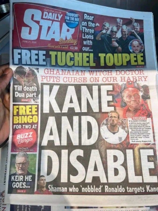 Did juju stop Kane? From 'Ghana Be Alright' to 'Kane and Disable' — This is how British newspapers reported the Black Stars' World Cup stalemate with England