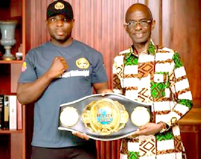 Saviour Gad recently presented the WABA title and received blessings from NDC National Chairman Johnson Asiedu Nketiah