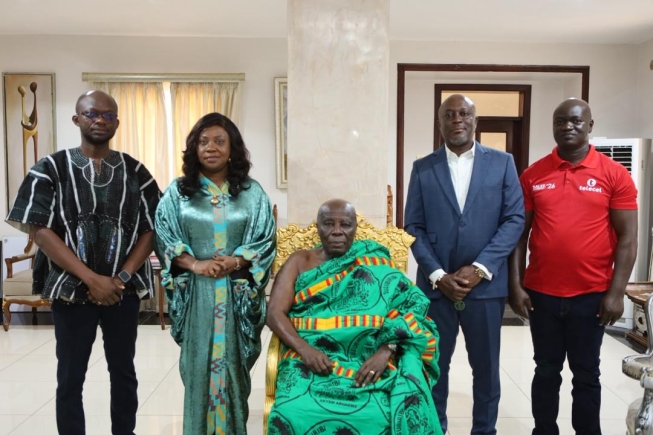 Telecel Ghana pays courtesy call on Okyenhene at Ohum Festival