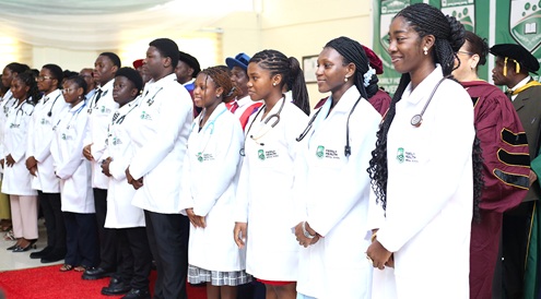 The matriculants being administered the matriculation oath The matriculants being administered the matriculation oath