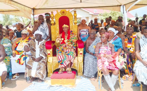 Torgbui Avornorkadzi (sitting in state), John Cush Namina (3rd from left), stool father, and other kingmakers Torgbui Avornorkadzi (sitting in state), John Cush Namina (3rd from left), stool father, and other kingmakers