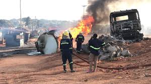 12 firefighters injured in Potsin fuel tanker explosion