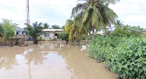 Stagnant flood waters
