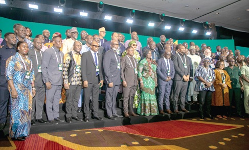 Vice-President Prof. Naana Jane Opoku-Agyemang (arrowed) with the heads of State-Owned Enterprises Vice-President Prof. Naana Jane Opoku-Agyemang (arrowed) with the heads of State-Owned Enterprises