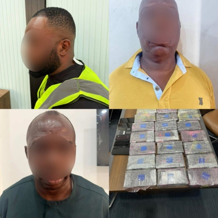 Accra drug bust: Suspects held with cocaine, cash and counting machine