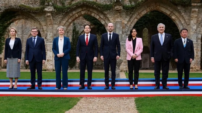 The G7 ministers were joined by the European Union's foreign policy chief Kaja Kallas