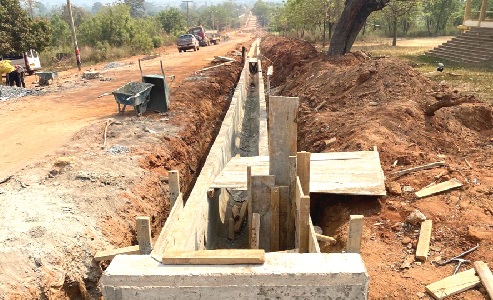 Ongoing drainage ­works 