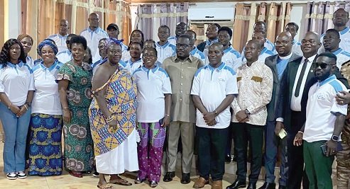 Dignitaries and participants after the commemoration of WPFD and the launch of the 2025 Bono Regional GJA Awards in Sunyani