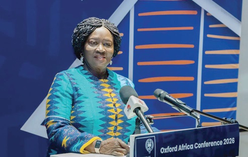Prof. Naana Jane Opoku-Agyemang, Vice-President, speaking at the event