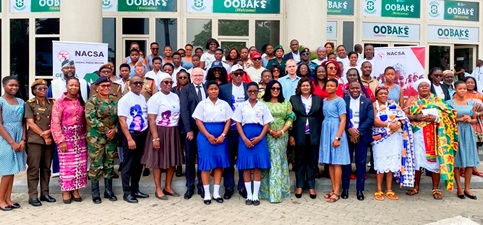 Dr Agnes Naa Momo Lartey (7th from right), Minister for Gender, Children and Social Protection, with participants after the seminar