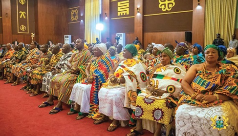 A section of Paramount Chiefs, queenmothers and traditional leaders from across the region A section of Paramount Chiefs, queenmothers and traditional leaders from across the region