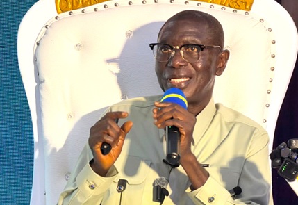 Samuel Ato Duncan, President-General of the Centre of Awareness Global Peace Mission, speaking at the event
