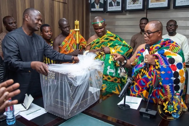 Nzema chiefs confer development chief title on Lands Minister Armah-Kofi Buah