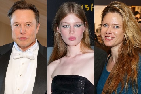 From left: Elon Musk, Vivian Wilson and Justine Wilson