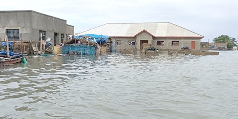 One of the compounds that has been impacted by the tidal waves that have hit communities in Ada East