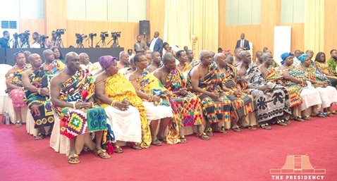 Members of the Western North Regional House of Chiefs at the Jubilee House