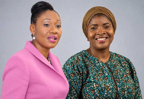 Mrs Jean Adukwei Mensa, EC Chairperson and her Deputy, Emilia Afi Agbenyo