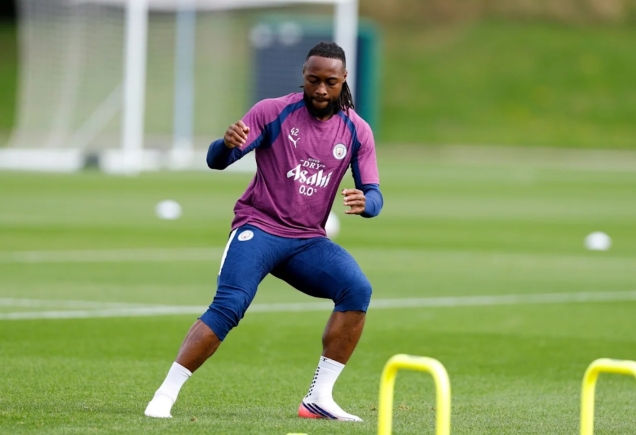 FILE PHOTO - Manchester City's Antoine Semenyo in action during a training session at the City Football Academy, ahead of Tuesday's UEFA Champions League soccer match against Club FC Porto.