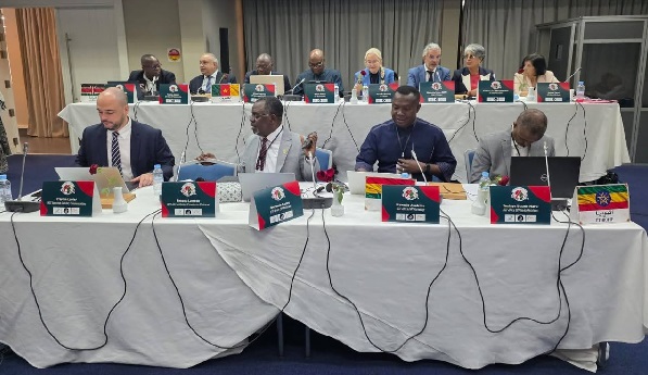 Mawuko Afadzinu, seated 2nd from right at the meeting