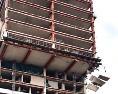 The Villagio building under construction