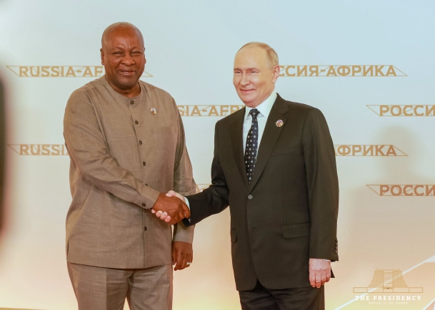 President Mahama commends Putin’s readiness to resume Ukraine talks
